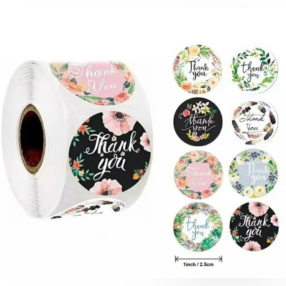 stickers Other - 500Pcs Thank You Sticker Flower Packaging  stickers NEW​​​